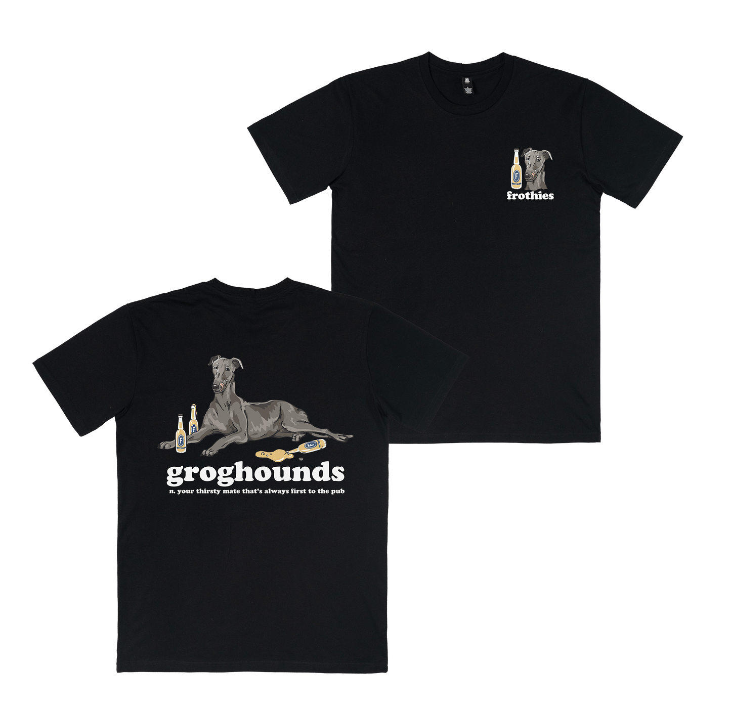 Groghounds Tee Black T-Shirt Frothies