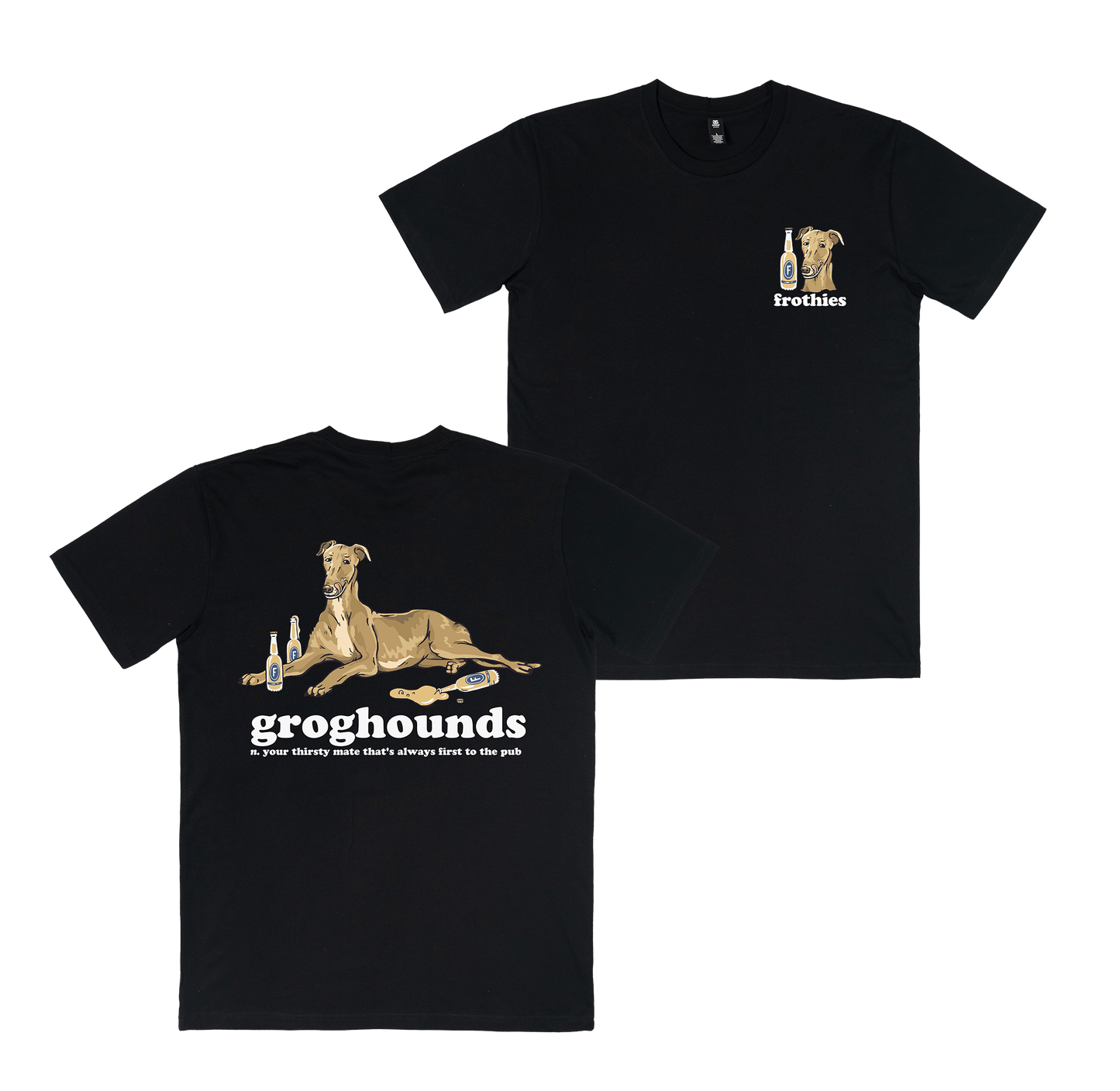 Groghounds Tee Black T-Shirt Frothies