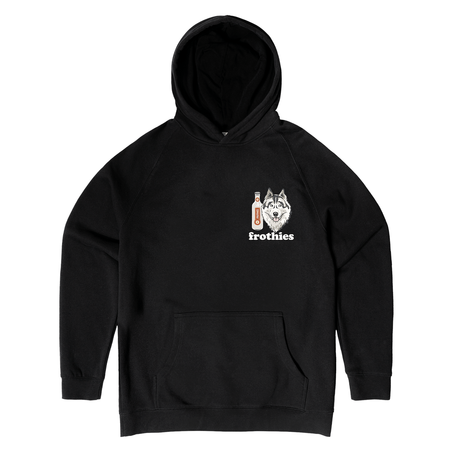Huskies & Ruskies Hoodie Black Hoodie Frothies
