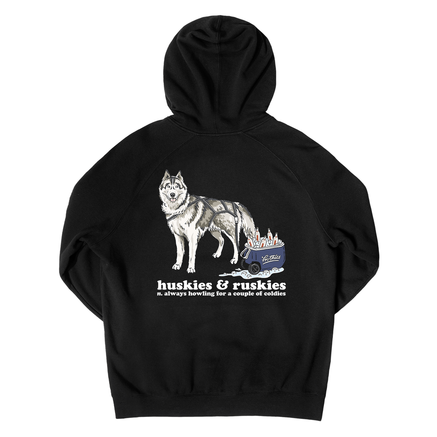 Huskies & Ruskies Hoodie Black Hoodie Frothies