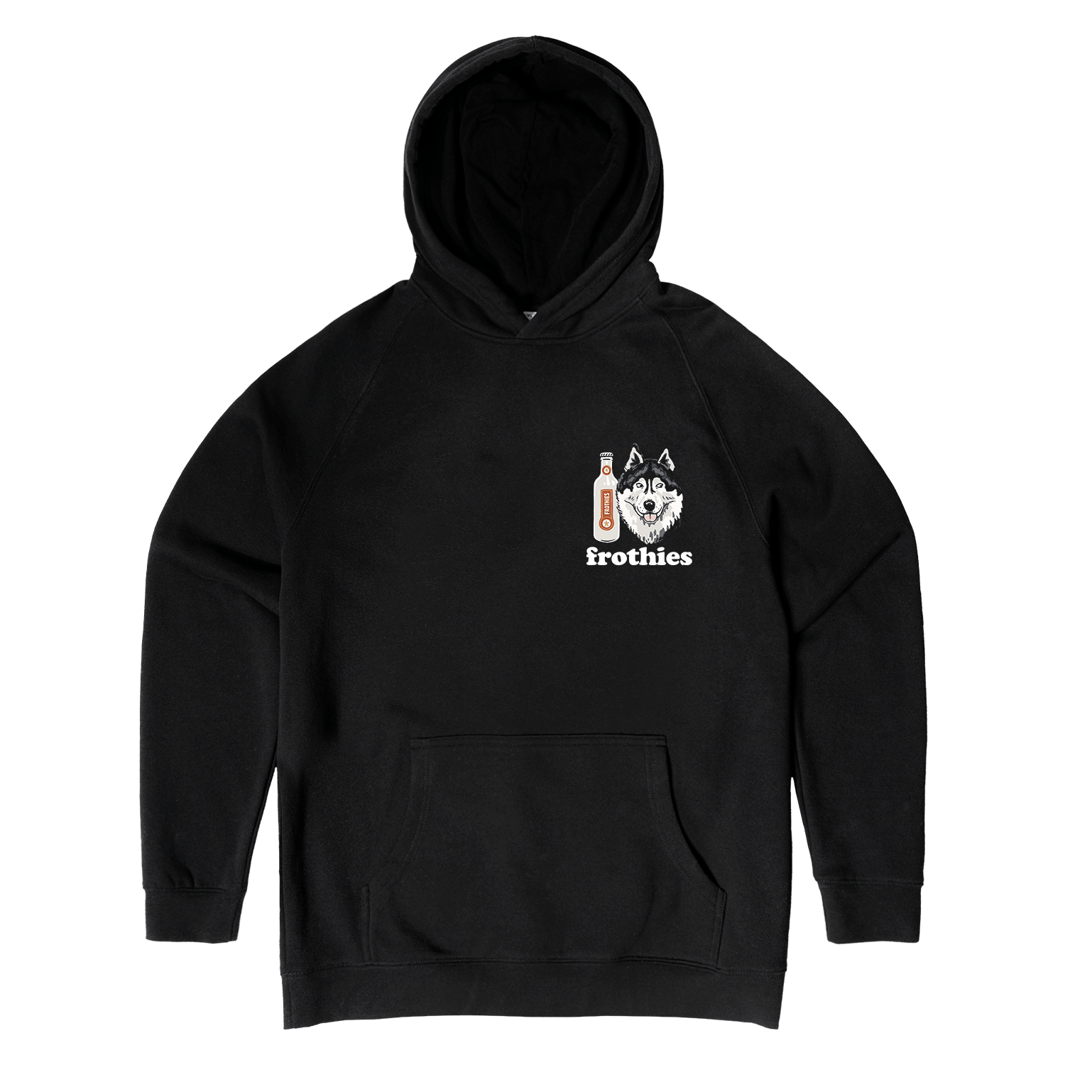 Huskies & Ruskies Hoodie Black Hoodie Frothies