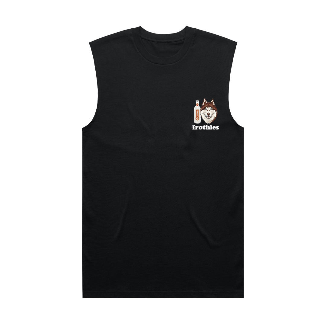 Huskies & Ruskies Muscle Tee Black T-Shirt Frothies