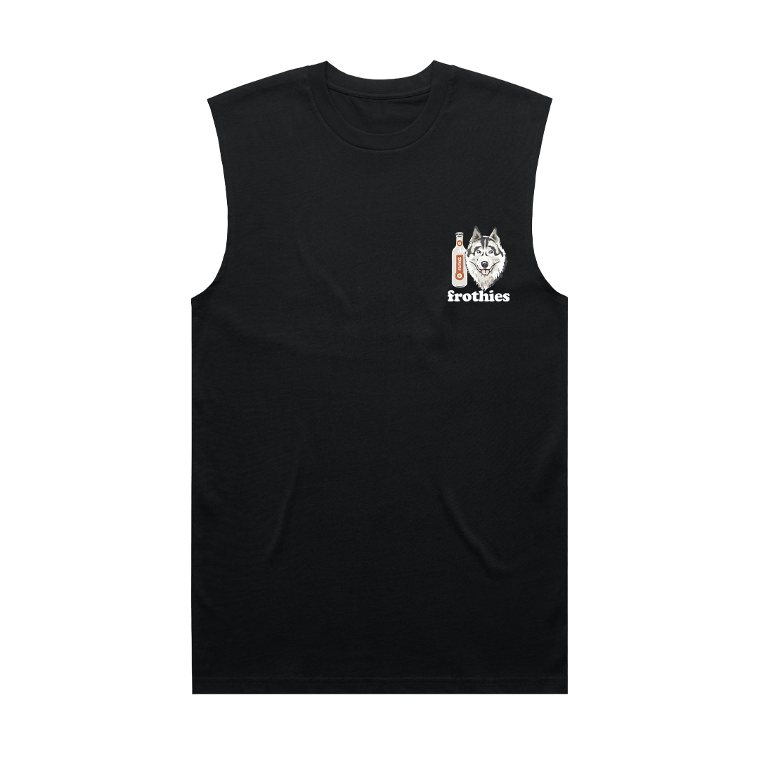 Huskies & Ruskies Muscle Tee Black T-Shirt Frothies
