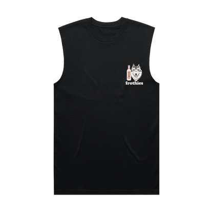 Huskies & Ruskies Muscle Tee Black T-Shirt Frothies