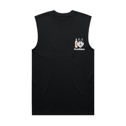 Huskies & Ruskies Muscle Tee Black T-Shirt Frothies