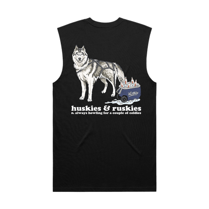 Huskies & Ruskies Muscle Tee Black T-Shirt Frothies