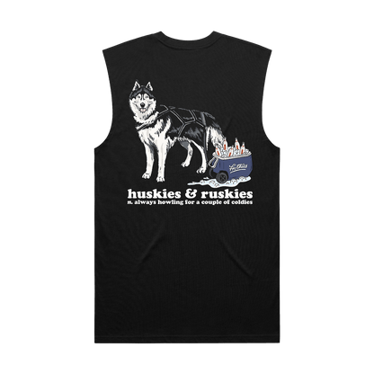 Huskies & Ruskies Muscle Tee Black T-Shirt Frothies