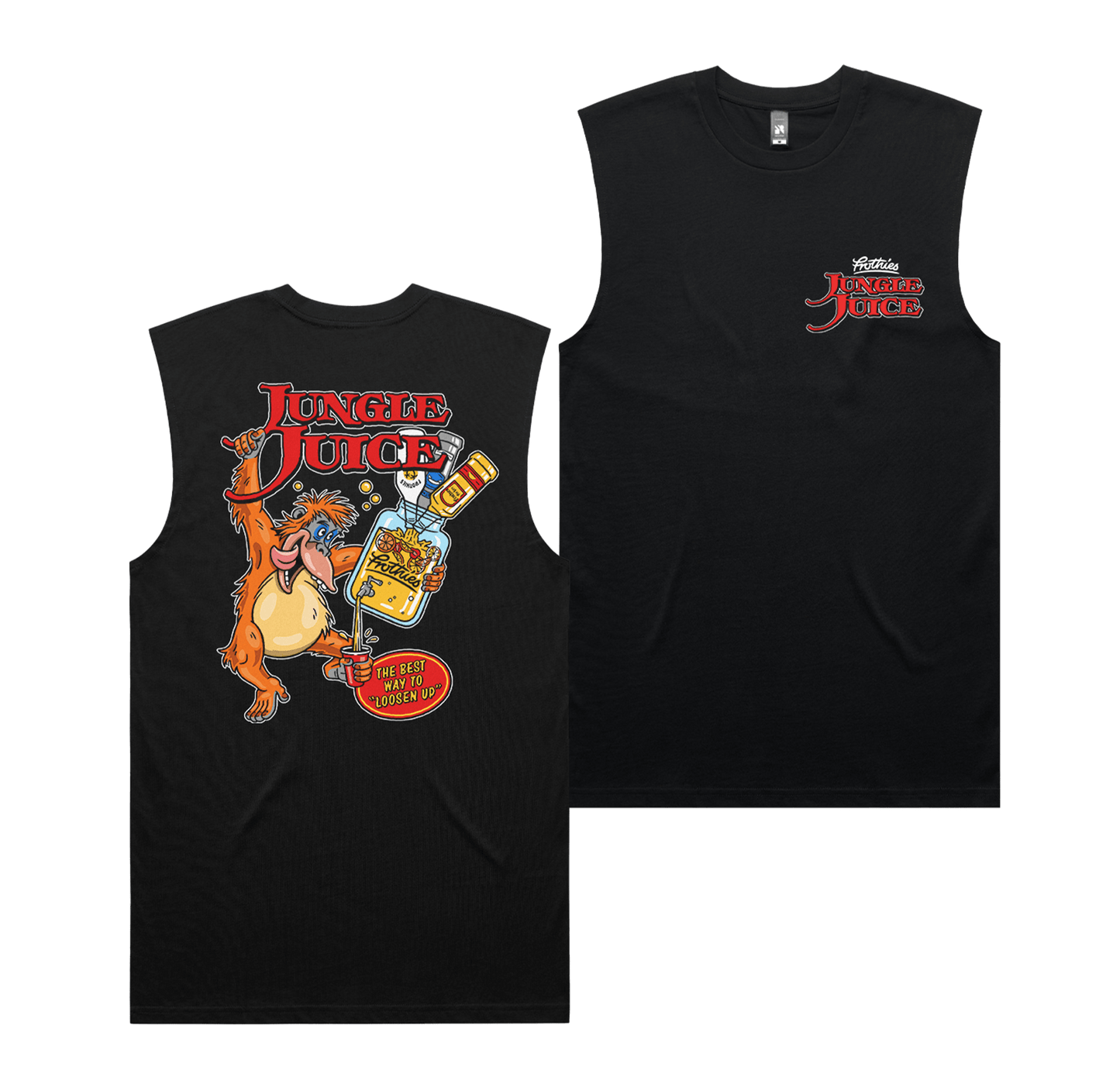 Jungle Juice Muscle Tee Black Muscle Tank Frothies