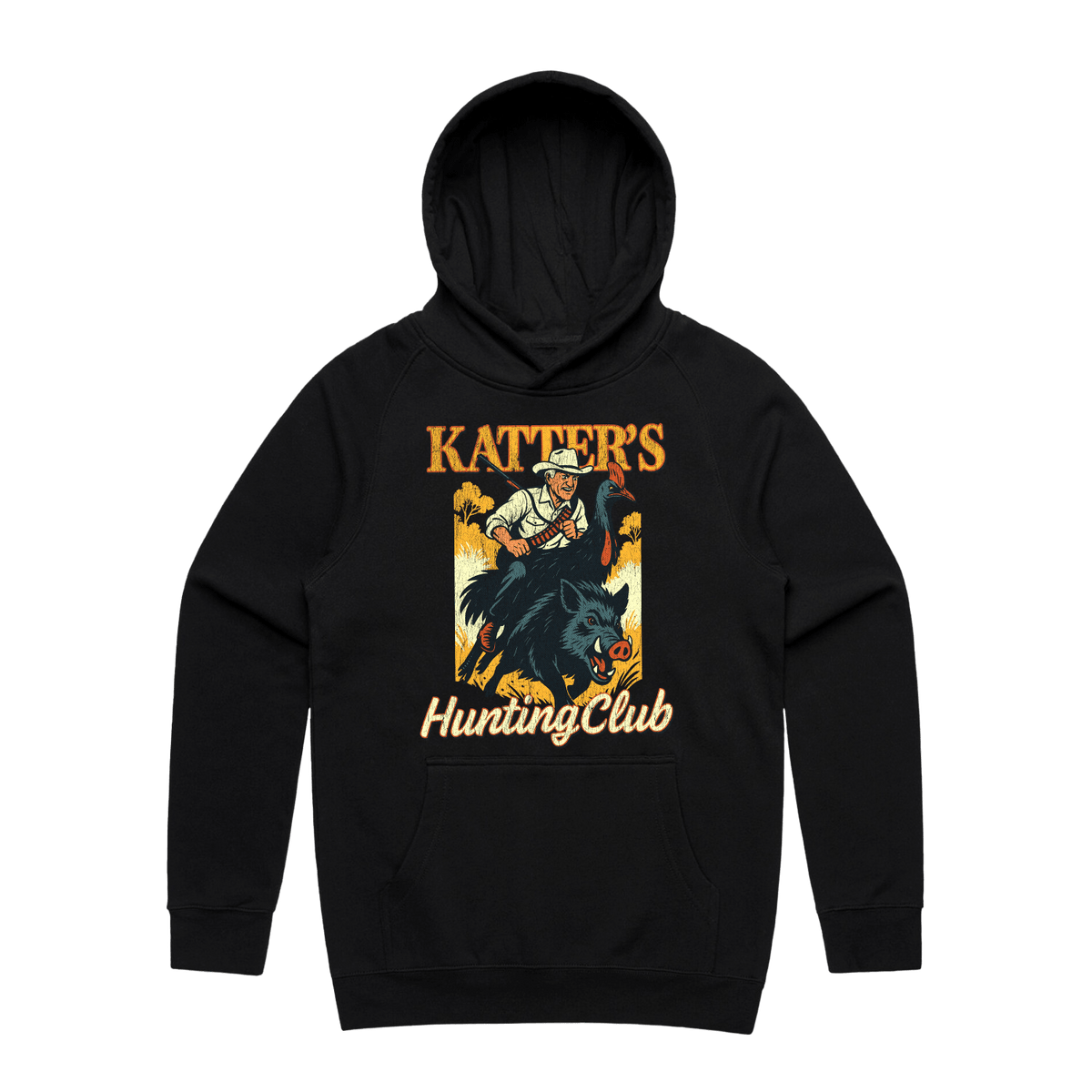 Katter's Hunting Club Hoodie Black Hoodie Frothies
