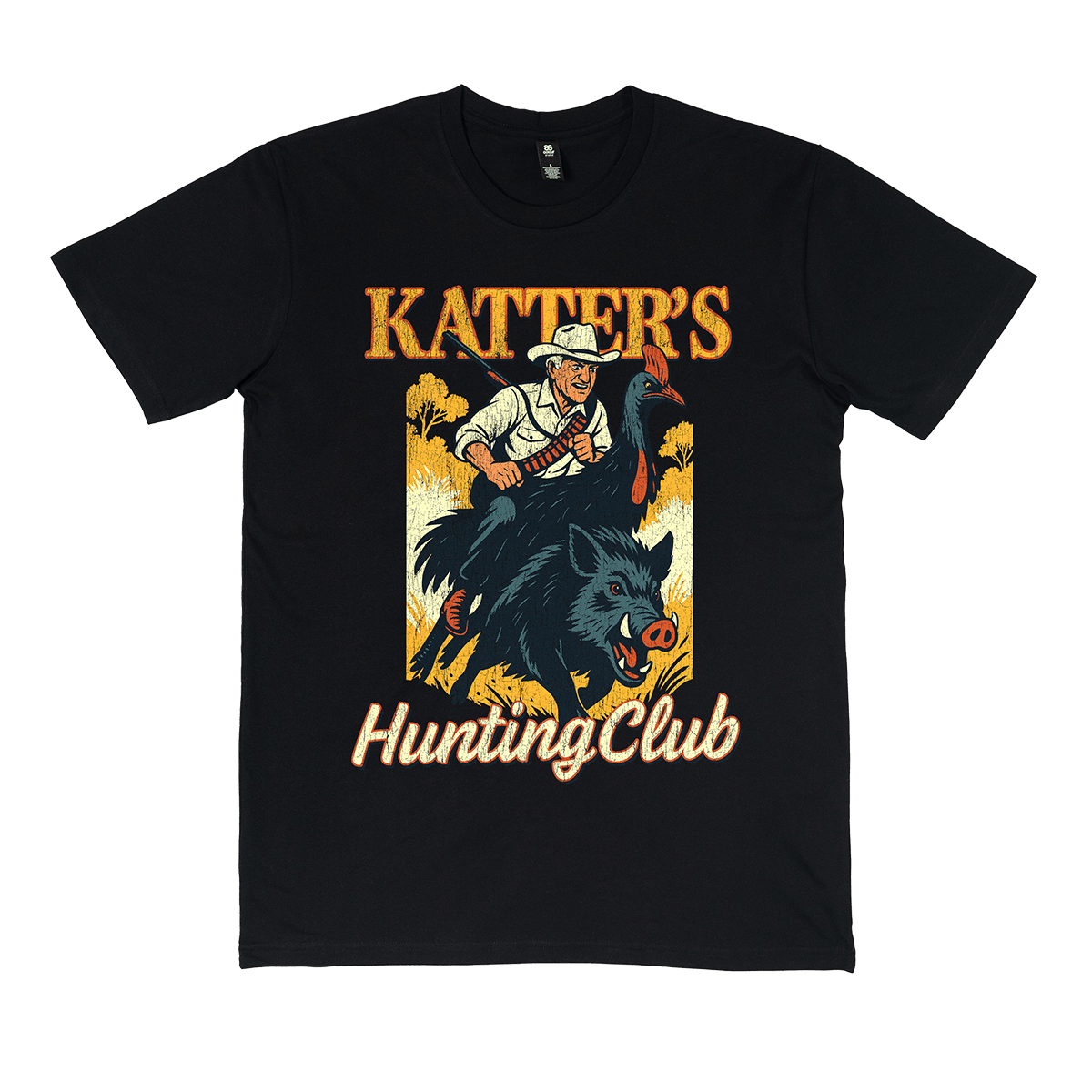 Katter's Hunting Club Tee Black T-Shirt Frothies