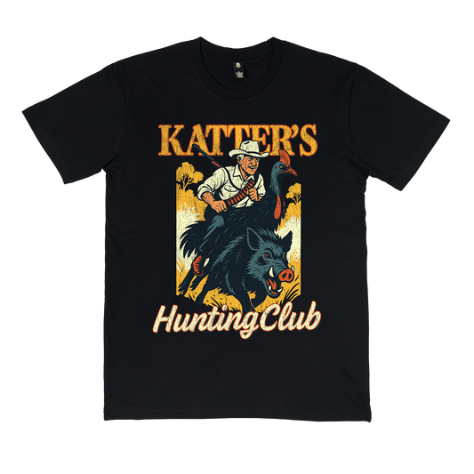 Katter's Hunting Club Tee Black T-Shirt Frothies