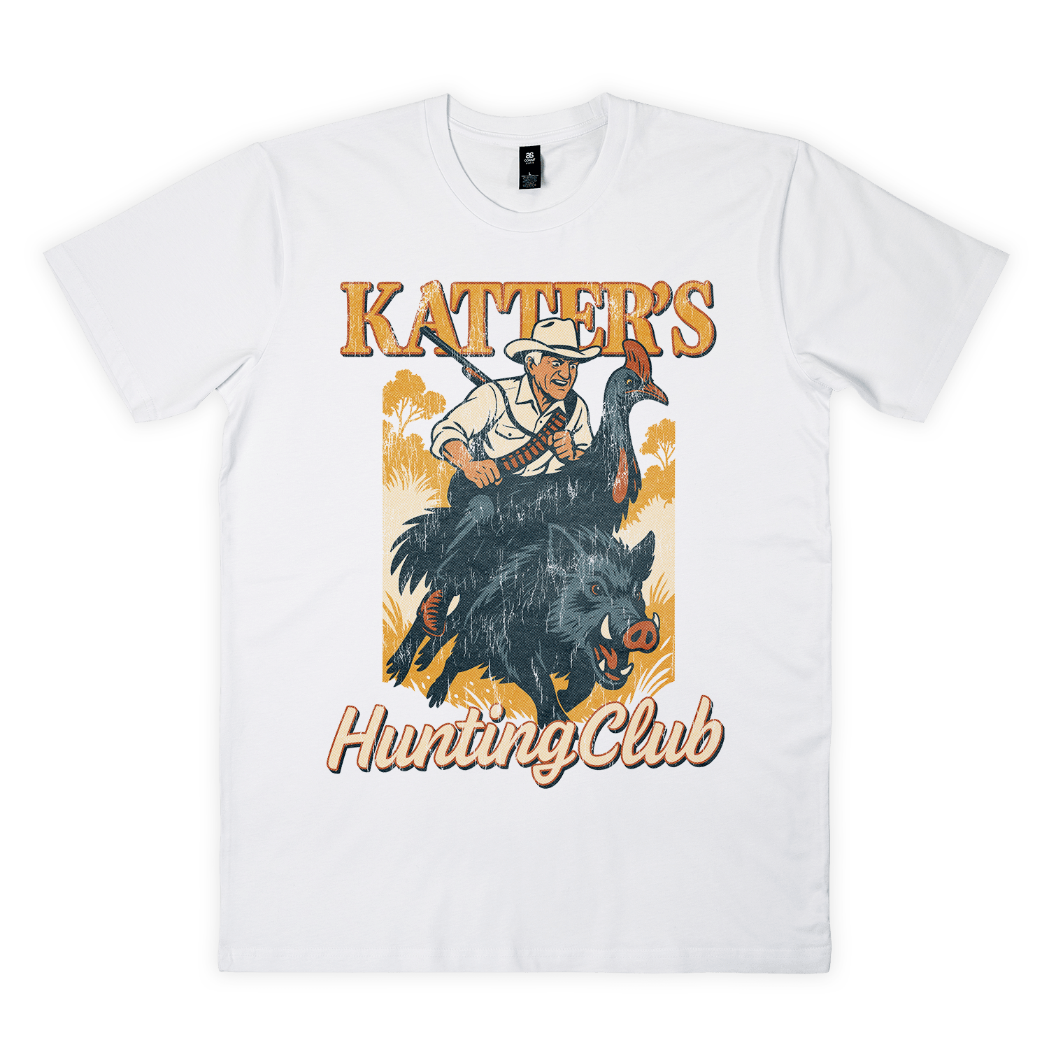 Katter's Hunting Club White T-Shirt Frothies