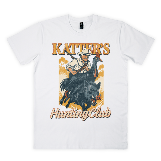 Katter's Hunting Club White T-Shirt Frothies