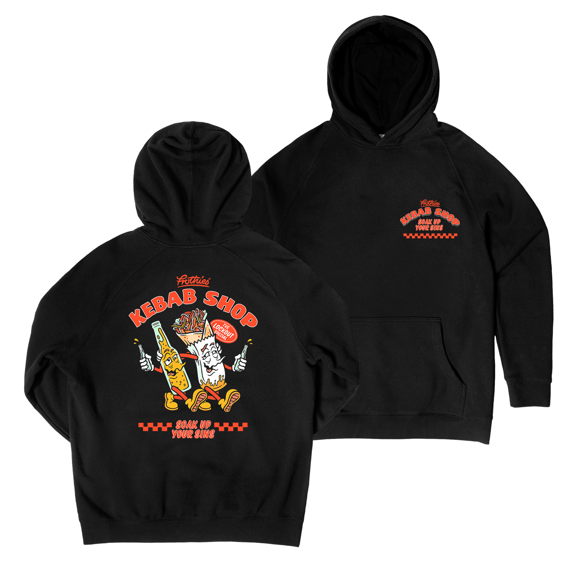 Kebab Shop Hoodie Black Hoodie Frothies