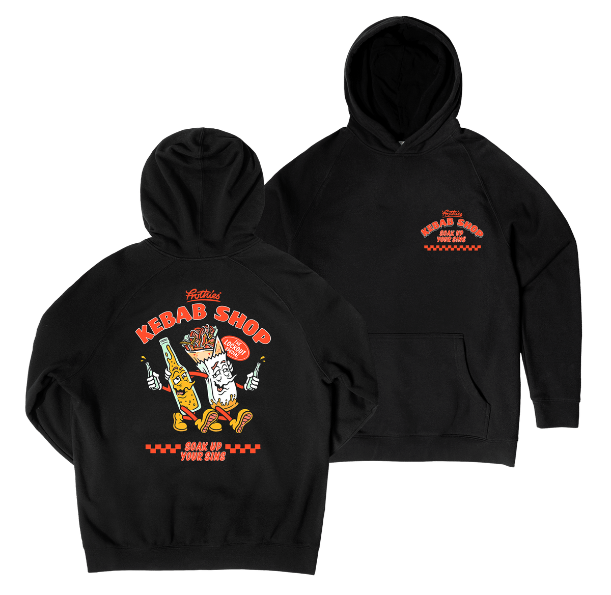 Kebab Shop Hoodie Black Hoodie Frothies