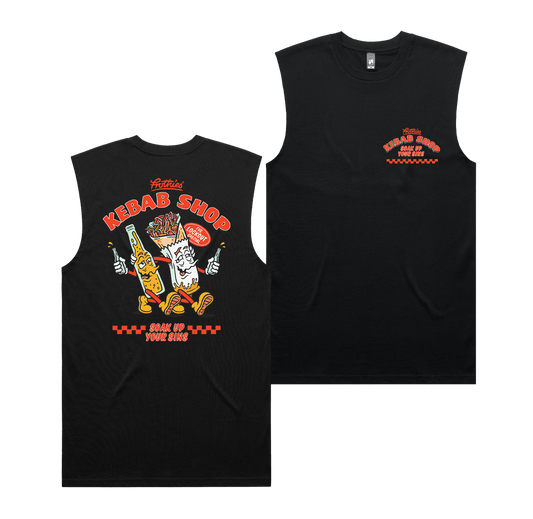 Kebab Shop Muscle Tee Black T-Shirt Frothies
