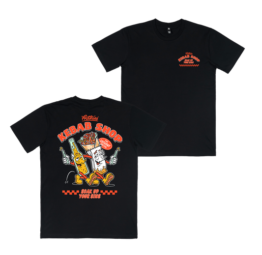 Kebab Shop Tee Black T-Shirt Frothies