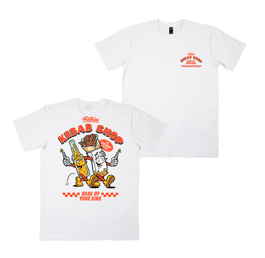 Kebab Shop Tee White T-Shirt Frothies