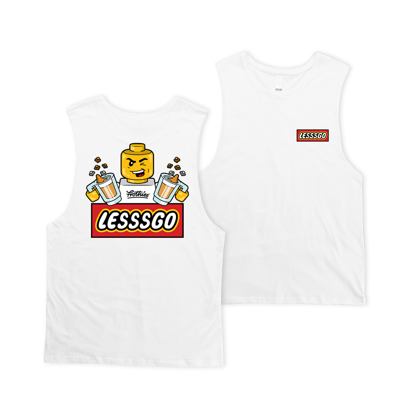 Lesssgo Man Muscle Tee Muscle Tanks Frothies