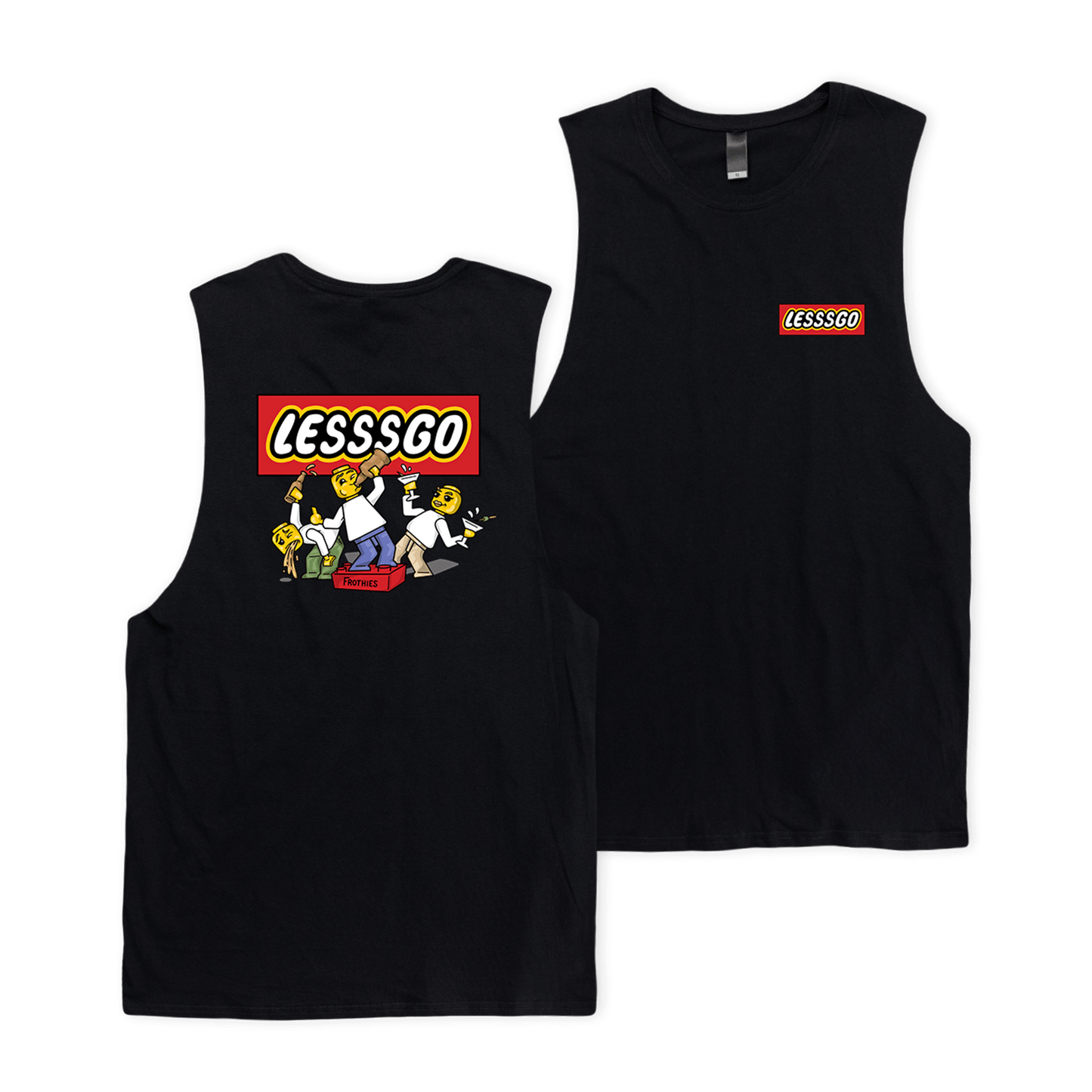 Lesssgo Muscle Tee Clothing Frothies