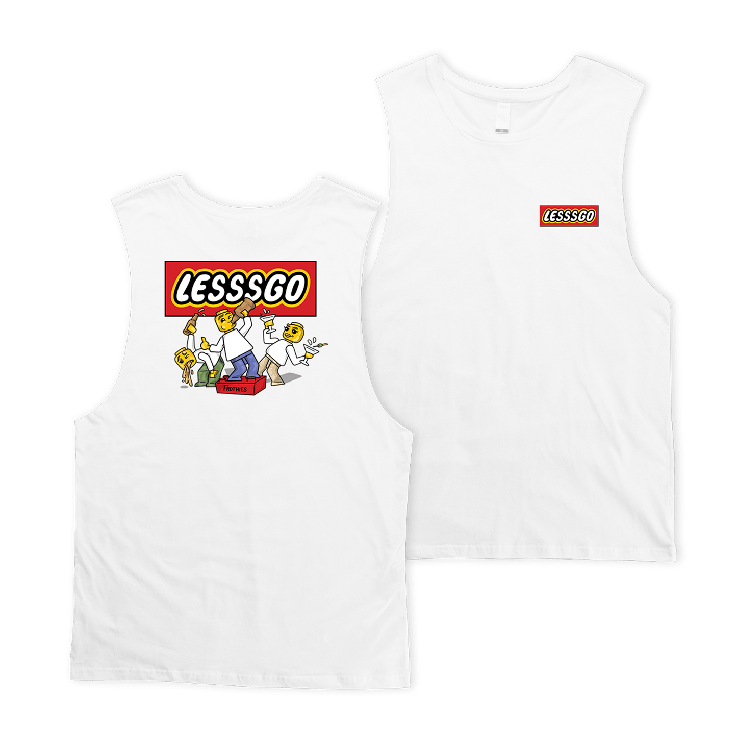 Lesssgo Muscle Tee Clothing Frothies