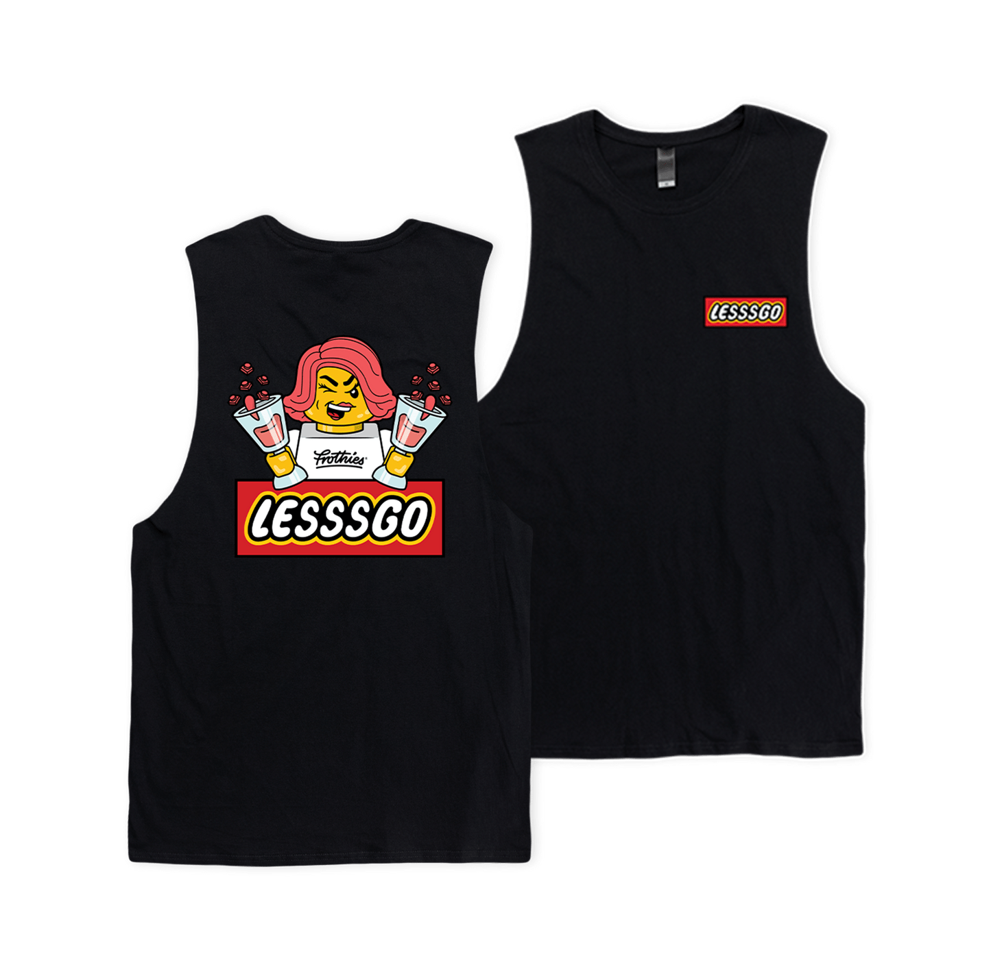 Lesssgo Woman Muscle Tee Muscle Tanks Frothies