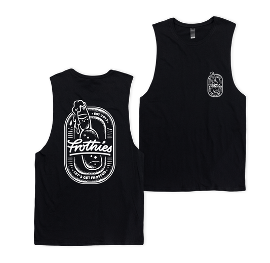 Let's Get Froffed Muscle Tee Black Muscle Tanks Frothies