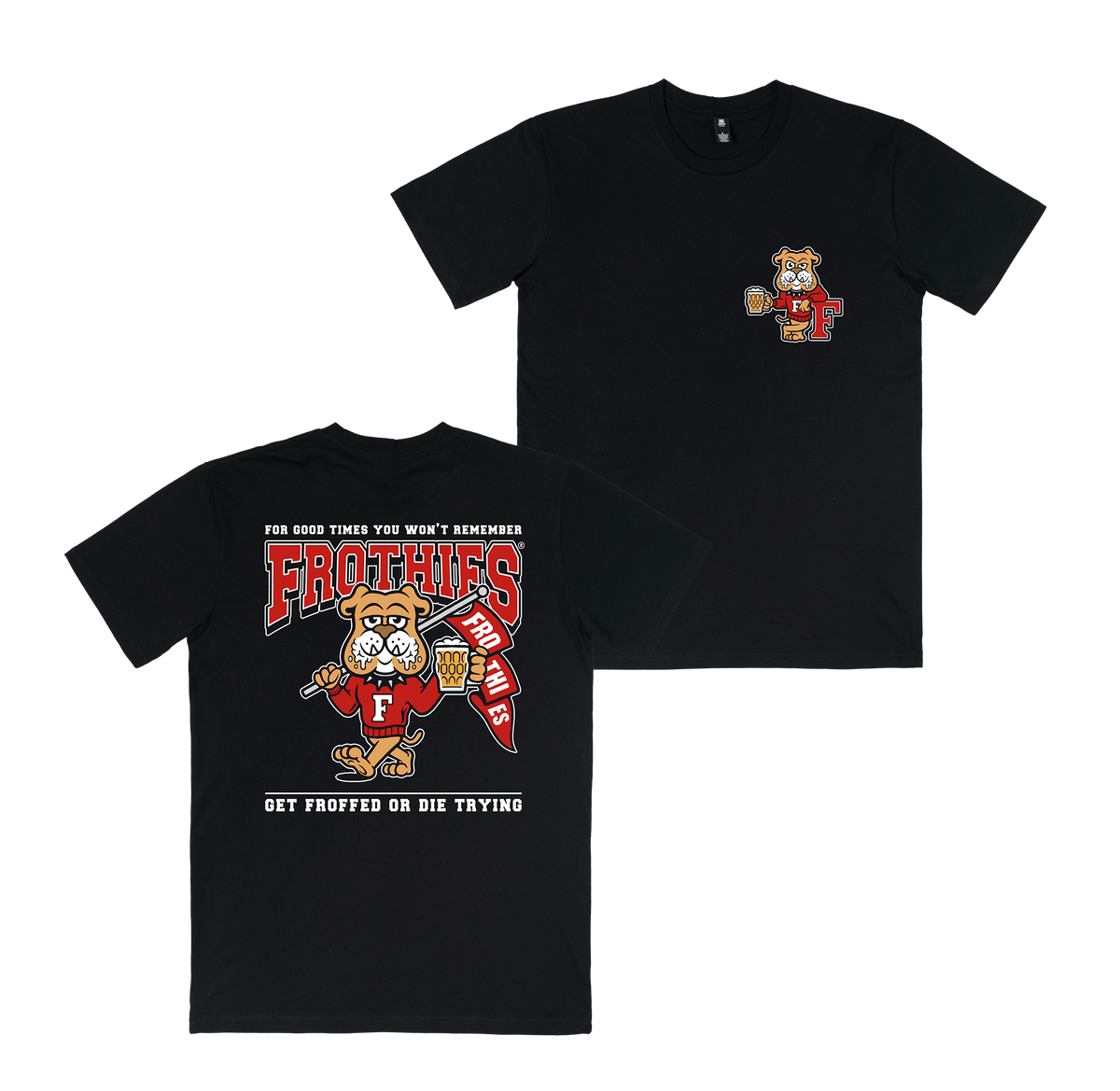 Mascot Tee Black T-Shirt Frothies
