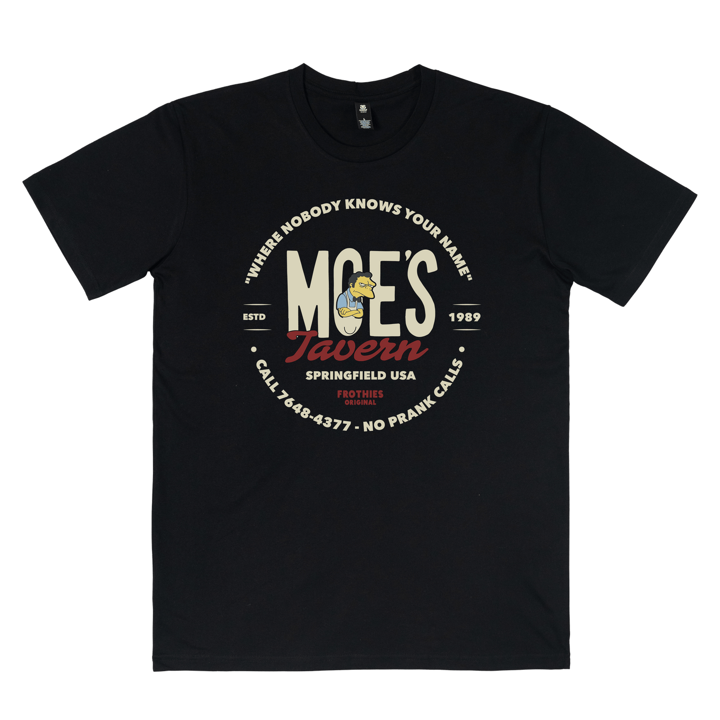 Moe's Tavern Tee Black T-Shirt Frothies