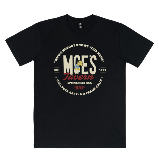 Moe's Tavern Tee Black T-Shirt Frothies