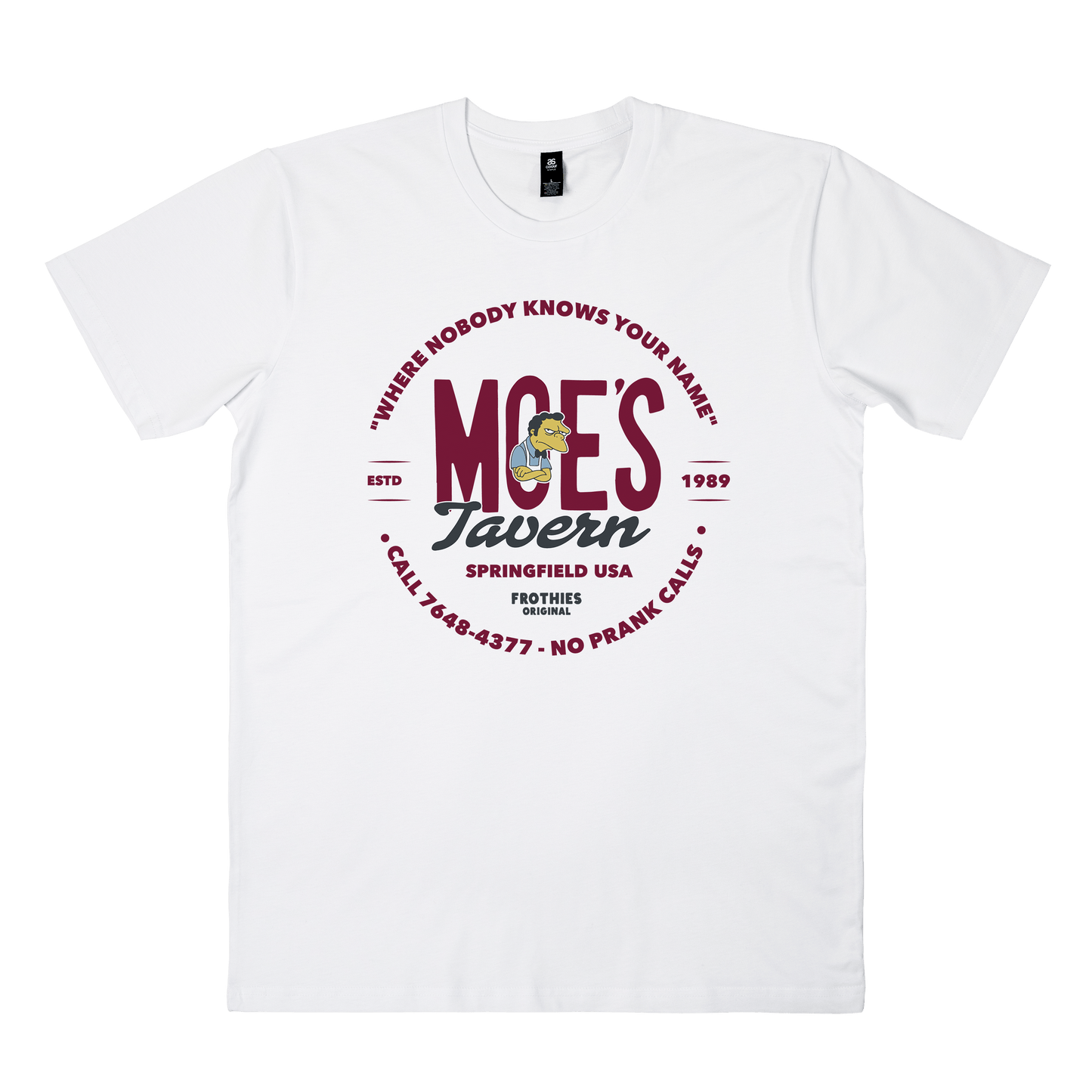 Moe's Tavern Tee White T-Shirt Frothies