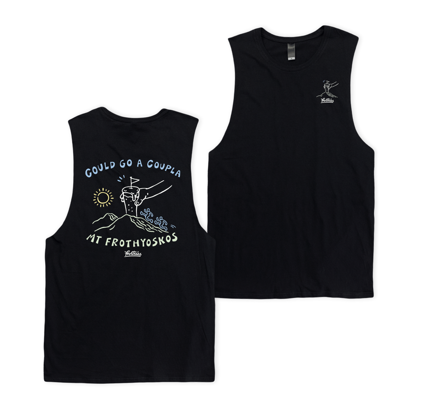 Mt Frothyosko Muscle Tee Black Muscle Tanks Frothies