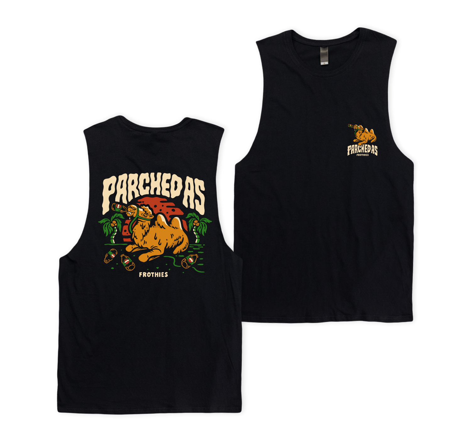 Parched As Muscle Tee Black Muscle Tanks Frothies