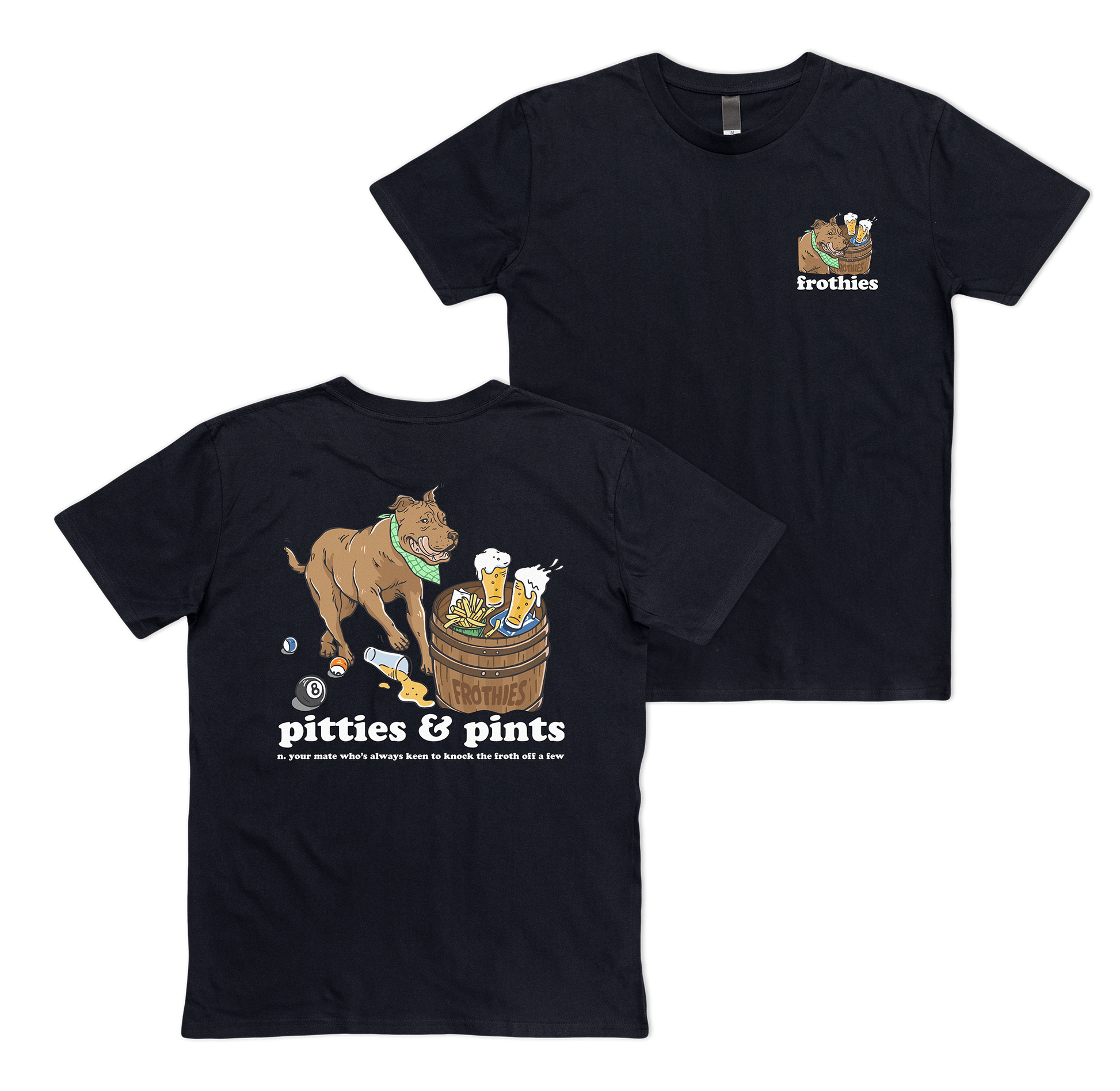 Pitties & Pints Tee T-Shirt Frothies