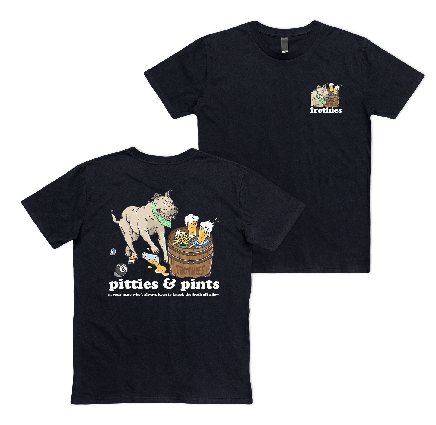 Pitties & Pints Tee T-Shirt Frothies