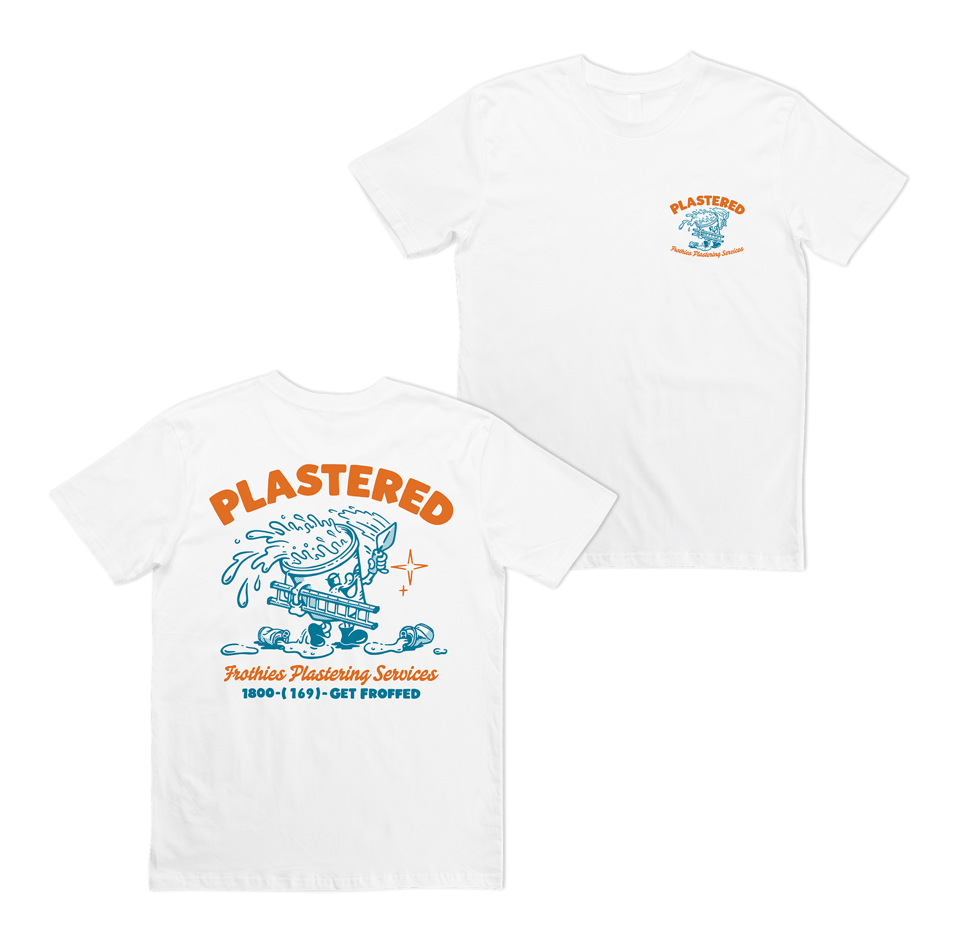 Plastered Tee White T-Shirt Frothies