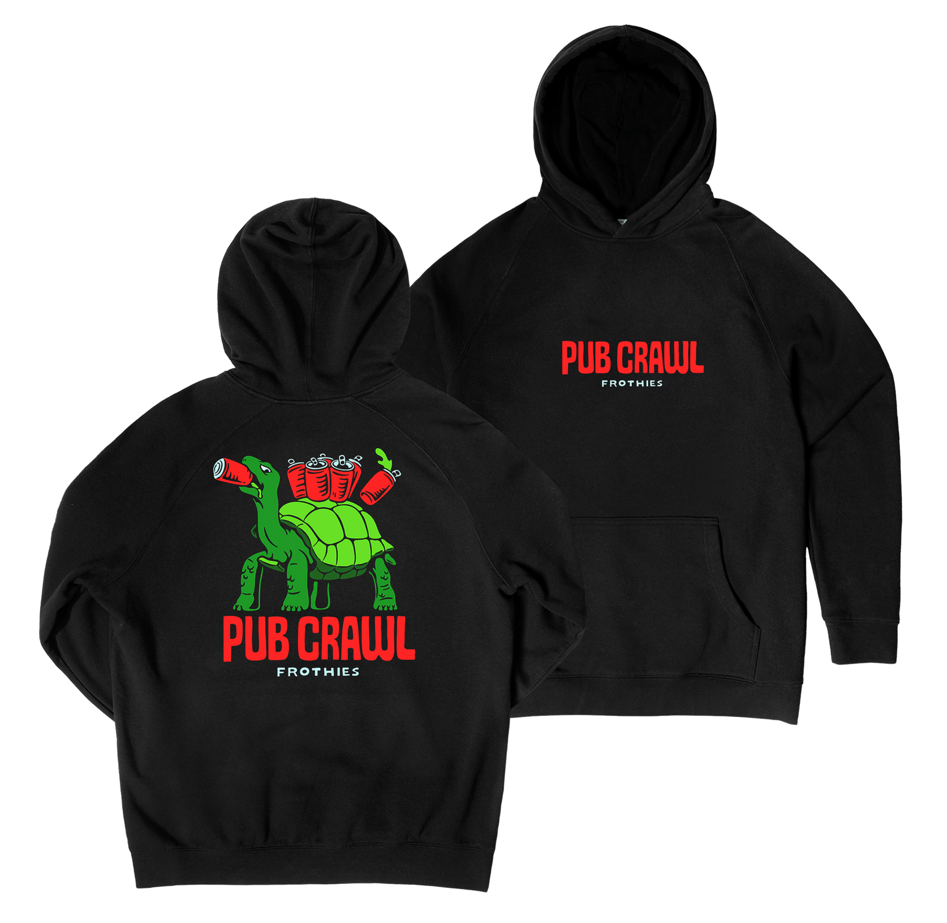 Pub Crawl Hoodie Black Hoodie Frothies