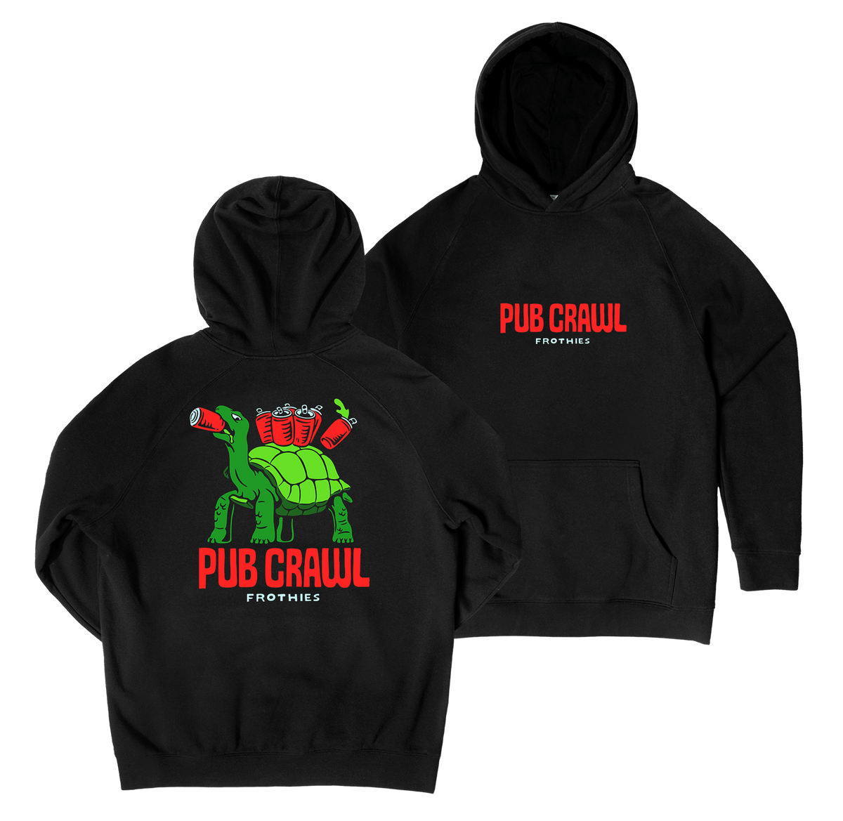 Pub Crawl Hoodie Black Hoodie Frothies