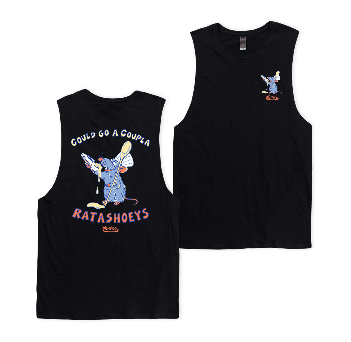 Ratashoeys Muscle Tee Black Muscle Tanks Frothies