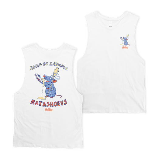 Ratashoeys Muscle Tee White Muscle Tanks Frothies