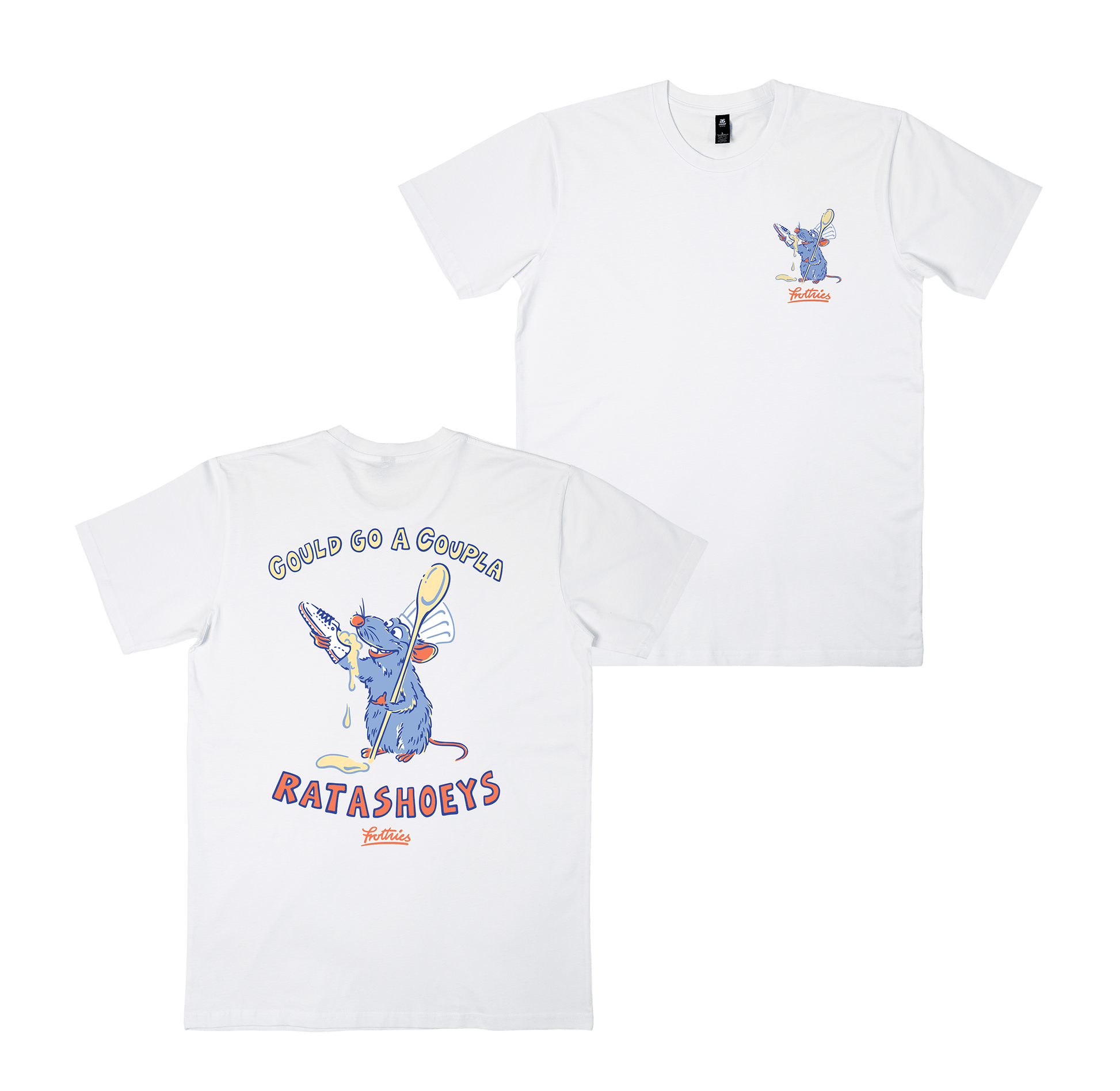 Ratashoeys Tee White T-Shirt Frothies