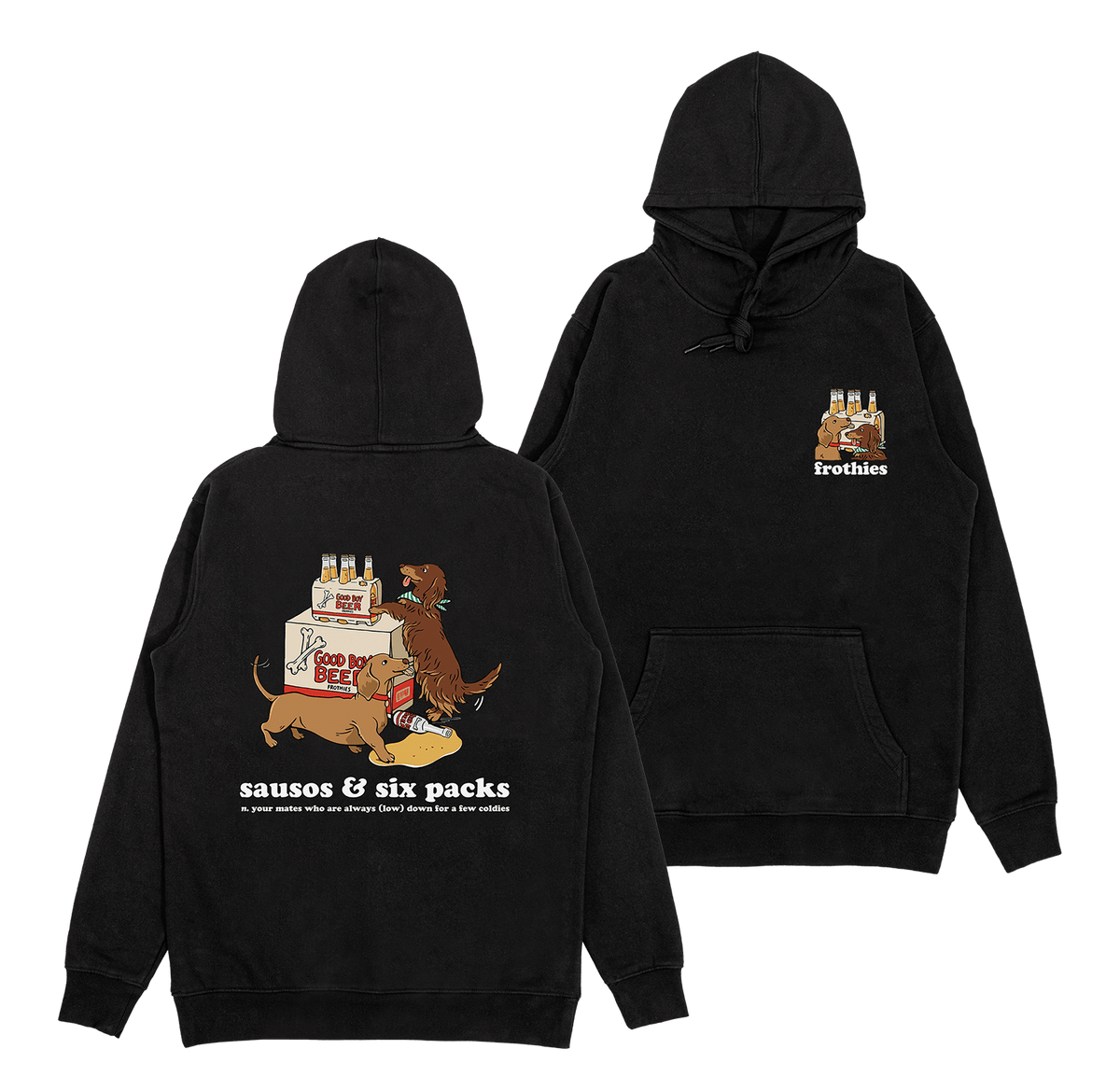 Sausos & Six-Packs Hoodie Hoodie Frothies
