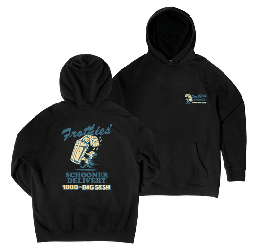 Schooner Delivery Hoodie Black Hoodie Frothies