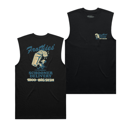 Schooner Delivery Muscle Tee Black Muscle Tank Frothies