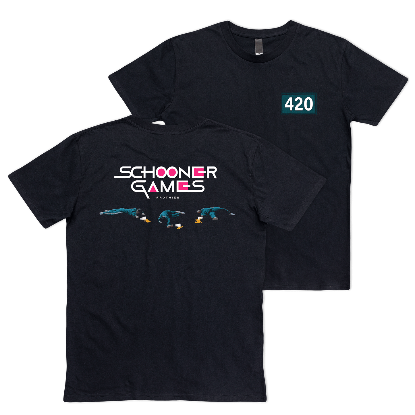 Schooner Games Tee Black Clothing Frothies