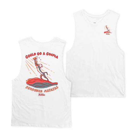 Schooner Matata Muscle Tee White Muscle Tanks Frothies