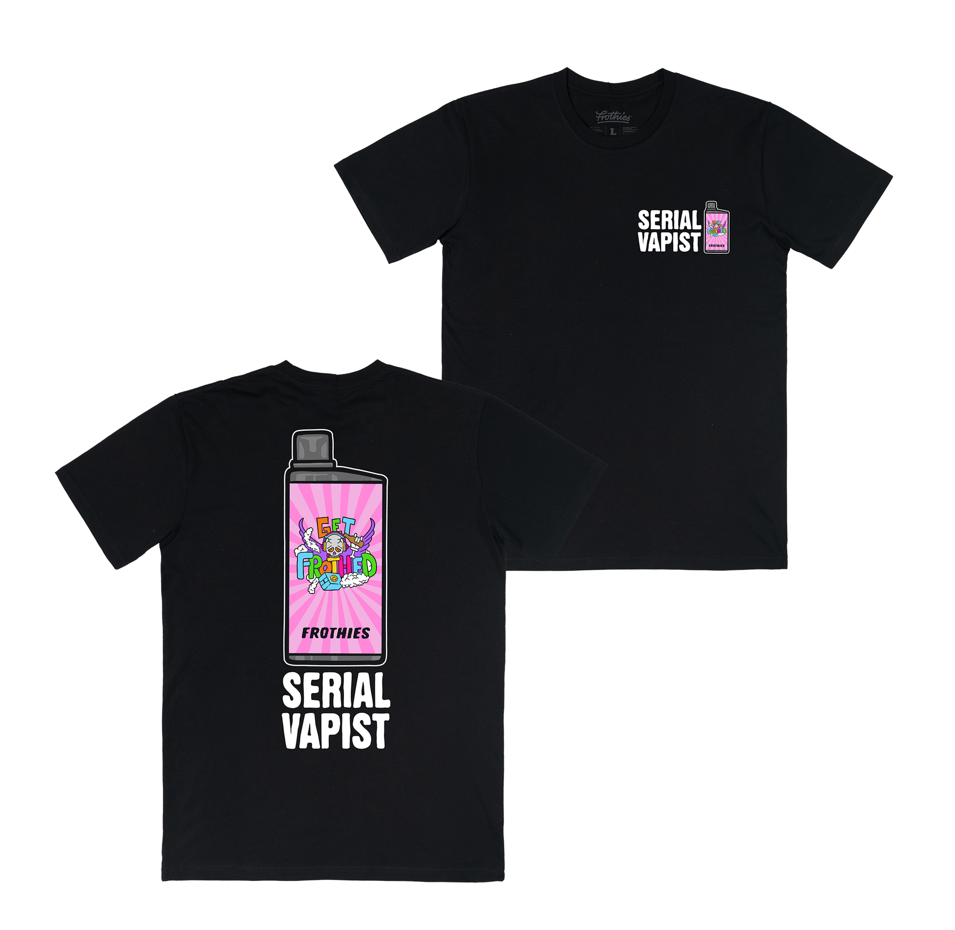 Serial Vapist Tee Black T-Shirts Frothies