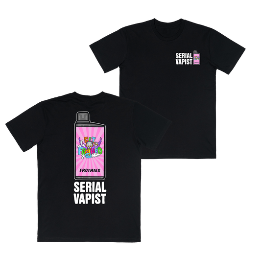 Serial Vapist Tee Black T-Shirts Frothies