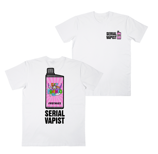 Serial Vapist Tee White T-Shirts Frothies