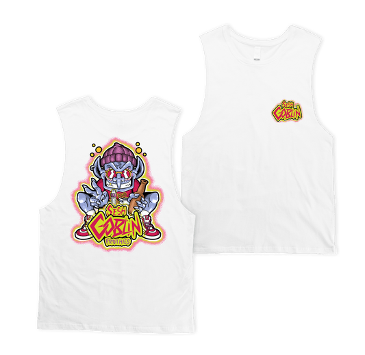 Sesh Goblin Muscle Tee White Muscle Tanks Frothies